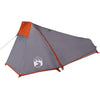 Camping Tent Tunnel 1-Person Grey and Orange Waterproof