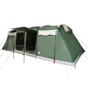 Family Tent Tunnel 10-Person Green Waterproof