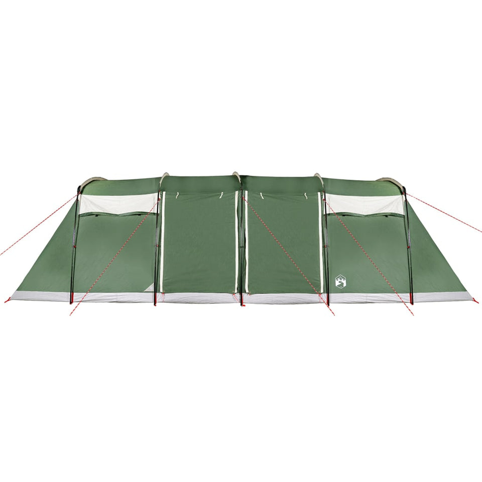 Family Tent Tunnel 10-Person Green Waterproof