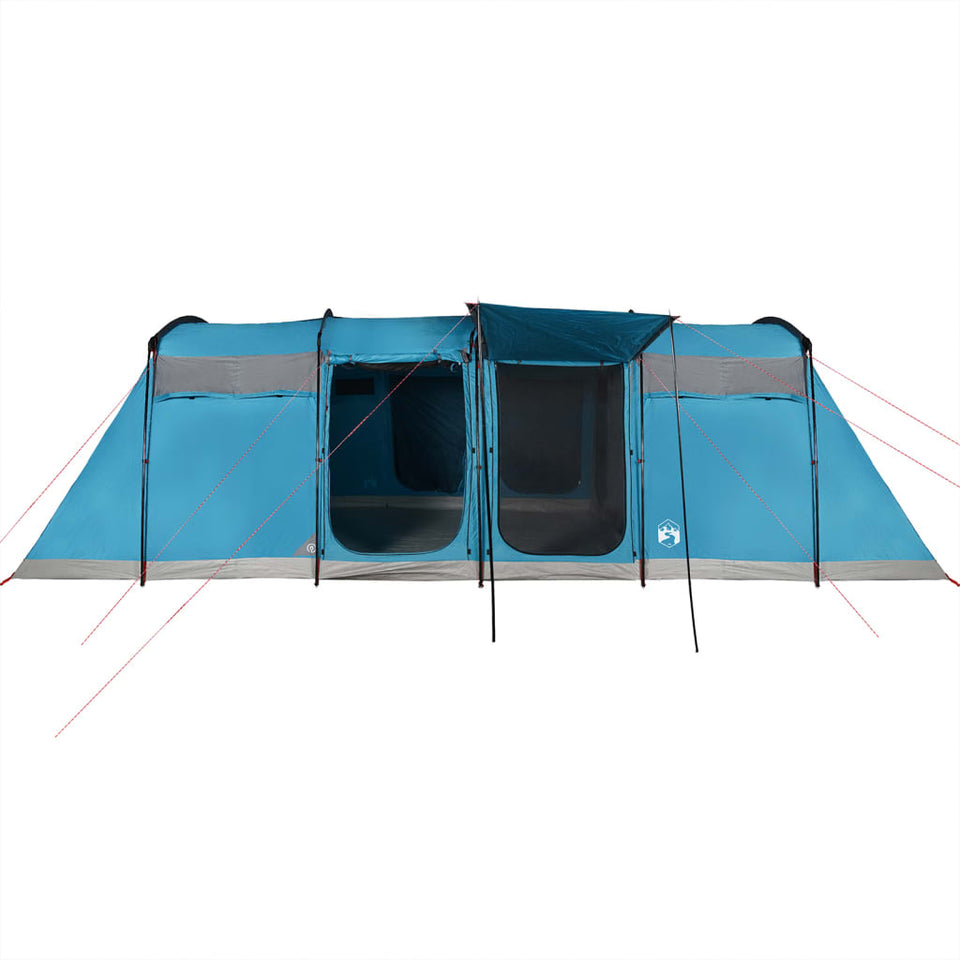 Family Tent Tunnel 10-Person Blue Waterproof