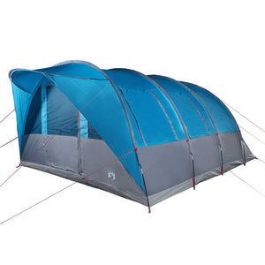 Family Tent Tunnel 7-Person Blue Waterproof