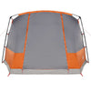 Camping Tent Tunnel 4-Person Grey and Orange Waterproof