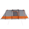 Camping Tent Tunnel 4-Person Grey and Orange Waterproof