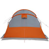 Camping Tent Tunnel 4-Person Grey and Orange Waterproof