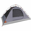 Camping Tent Dome 4-Person Grey and Orange Waterproof