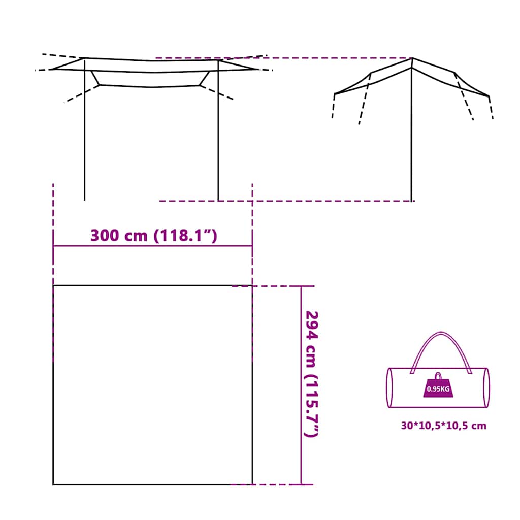 Camping Tarp Green 300x294 cm Waterproof
