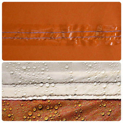 Camping Tarp Grey and Orange 430x380x210 cm Waterproof