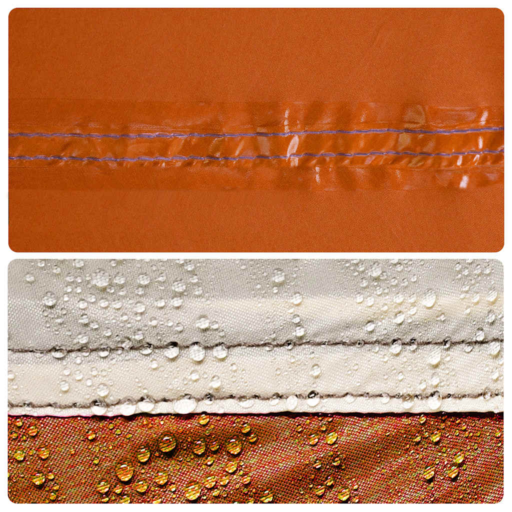 Camping Tarp Grey and Orange 460x305x210 cm Waterproof