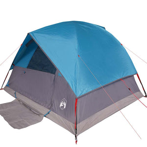 Family Tent Dome 6-Person Blue Waterproof