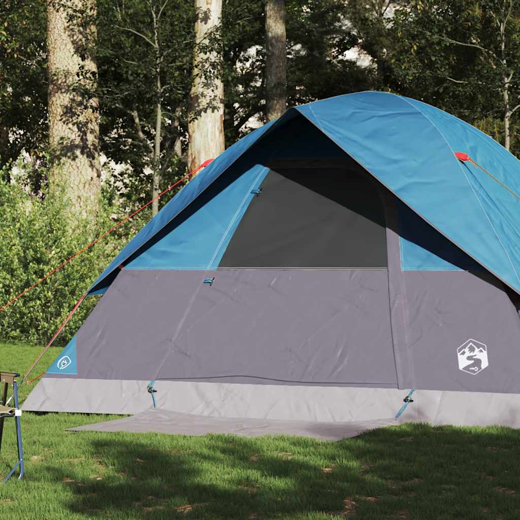 Family Tent Dome 6-Person Blue Waterproof