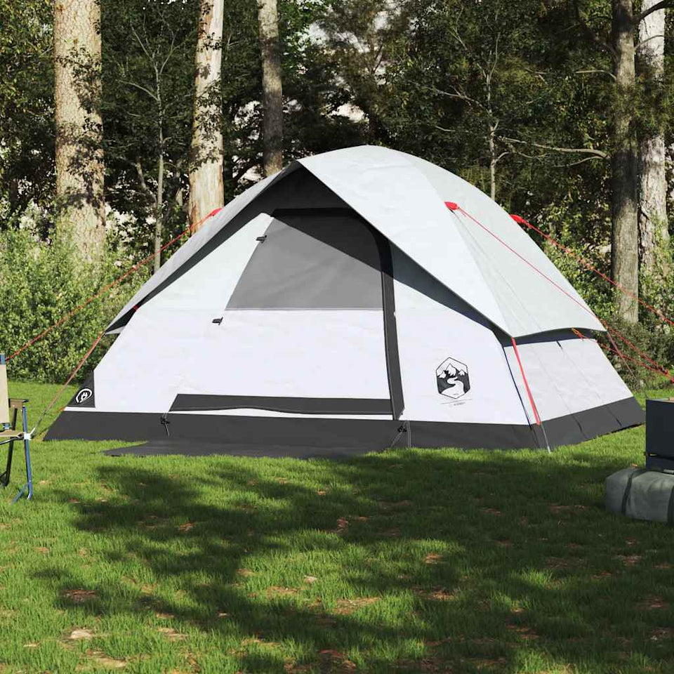 Family Tent Dome 6-Person White Blackout Fabric Waterproof