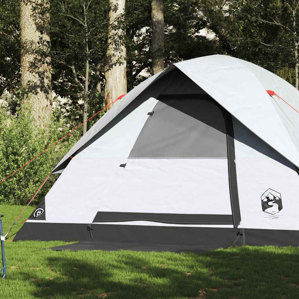 Family Tent Dome 6-Person White Blackout Fabric Waterproof