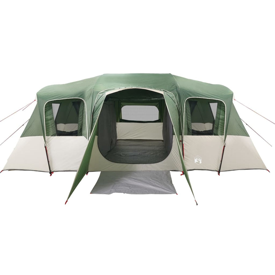 Family Tent Tunnel 16-Person Green Waterproof