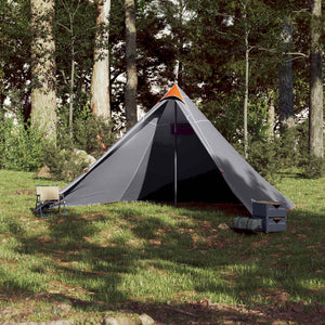 Family Tent Tipi 7-Person Grey and Orange Waterproof