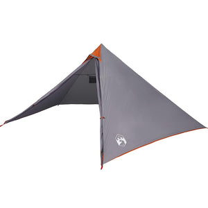 Family Tent Tipi 7-Person Grey and Orange Waterproof