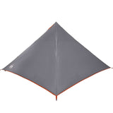 Family Tent Tipi 7-Person Grey and Orange Waterproof