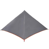 Family Tent Tipi 7-Person Grey and Orange Waterproof