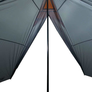 Family Tent Tipi 7-Person Grey and Orange Waterproof