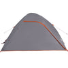 Camping Tent Dome 4-Person Grey Waterproof