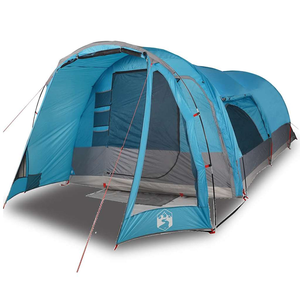 Family Tent Tunnel 8-Person Blue Waterproof