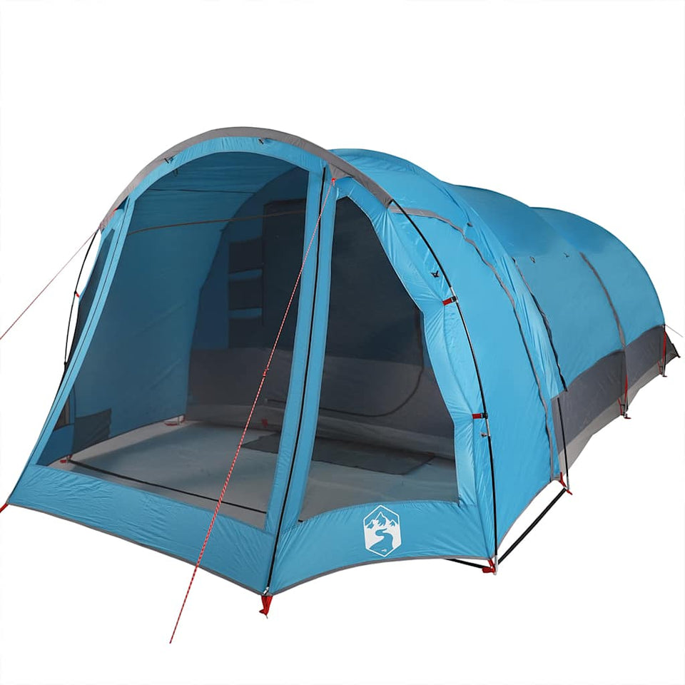 Family Tent Tunnel 8-Person Blue Waterproof