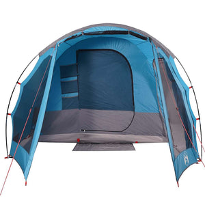 Family Tent Tunnel 8-Person Blue Waterproof