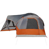 Family Tent Tipi 8-Person Grey and Orange Waterproof