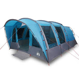 Family Tent Tunnel 8-Person Blue Waterproof