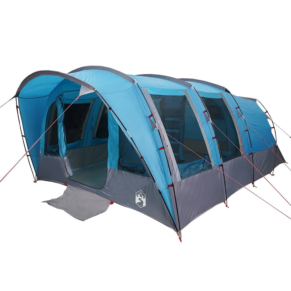 Family Tent Tunnel 8-Person Blue Waterproof