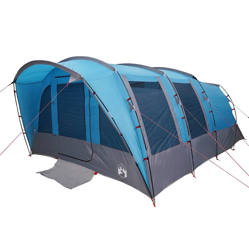 Family Tent Tunnel 8-Person Blue Waterproof