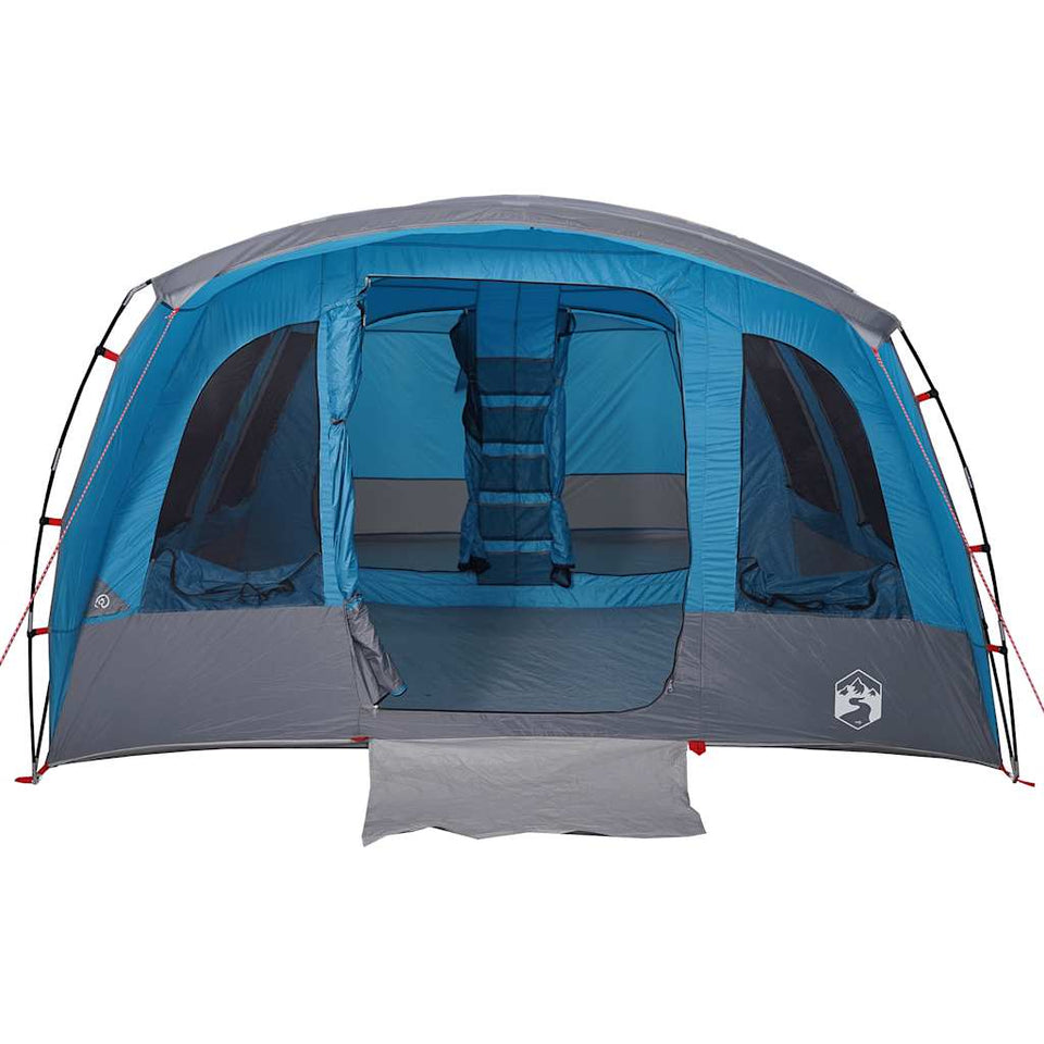 Family Tent Tunnel 8-Person Blue Waterproof