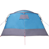 Family Tent Tunnel 8-Person Blue Waterproof