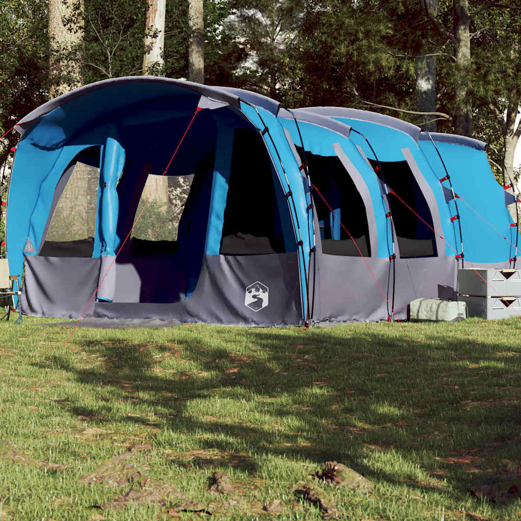 Family Tent Tunnel 8-Person Blue Waterproof