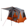 Camping Tent Cabin 5-Person Grey and Orange Waterproof