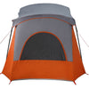 Camping Tent Cabin 5-Person Grey and Orange Waterproof