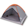 Camping Tent Dome 2-Person Grey and Orange Waterproof