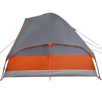 Camping Tent Dome 2-Person Grey and Orange Waterproof