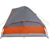 Camping Tent Dome 2-Person Grey and Orange Waterproof
