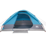 Family Tent Dome 6-Person Blue Waterproof