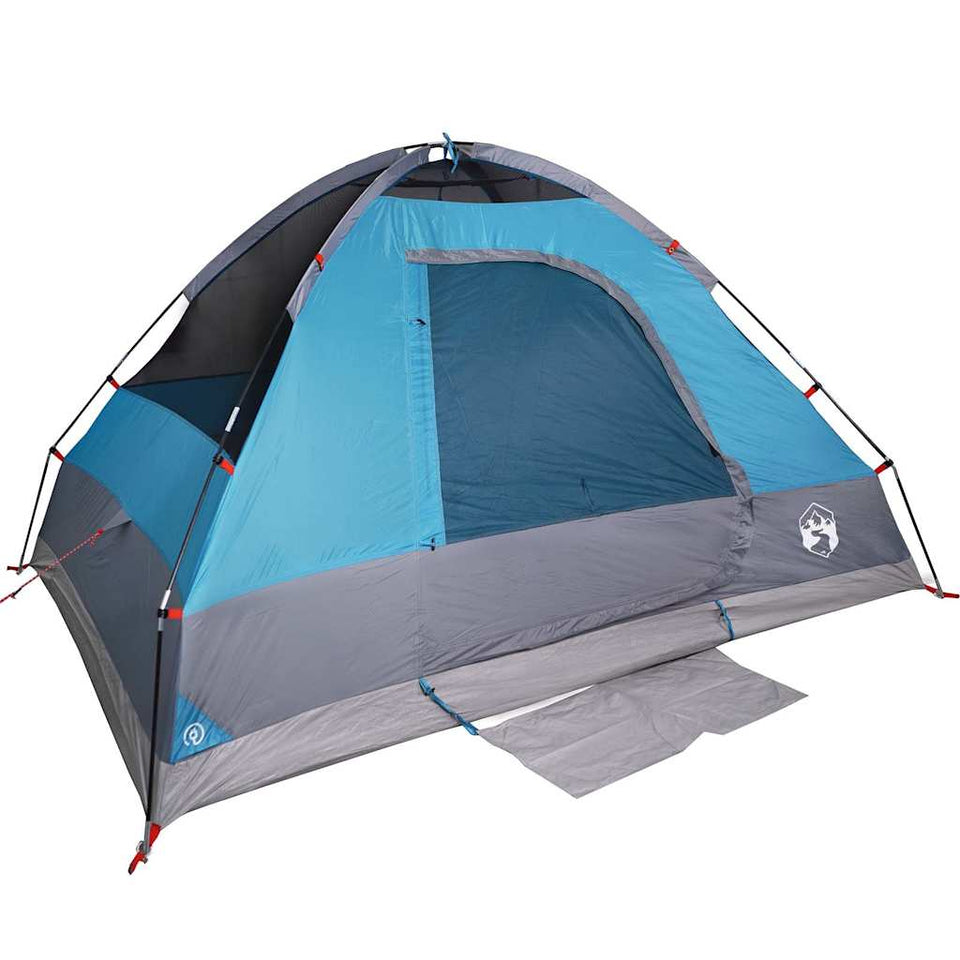 Family Tent Dome 6-Person Blue Waterproof