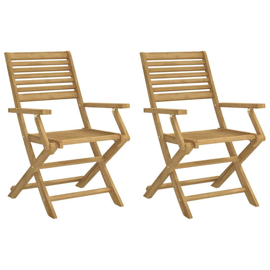 Folding Chairs 2 pcs 54,5x61,5x86,5 cm Solid Wood Acacia