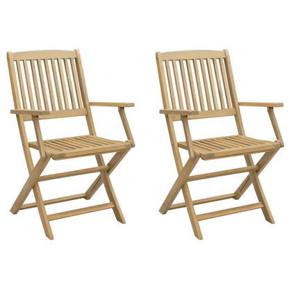 Folding Garden Chairs 2 pcs 54x61x88 cm Solid Wood Acacia