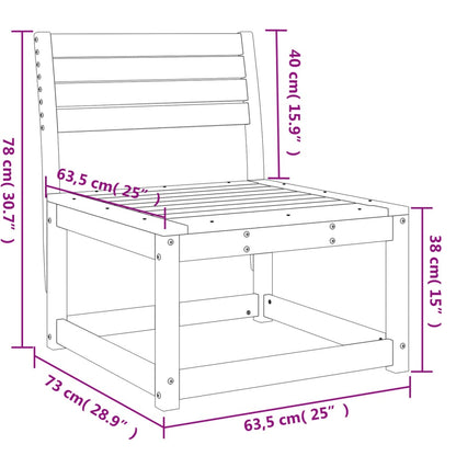 Garden Sofa | Natural wood | Solid pine wood | Medium | Modular