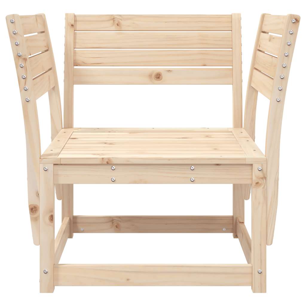 Garden Chair | Natural Pine | Solid Pine Wood | Medium | Modular