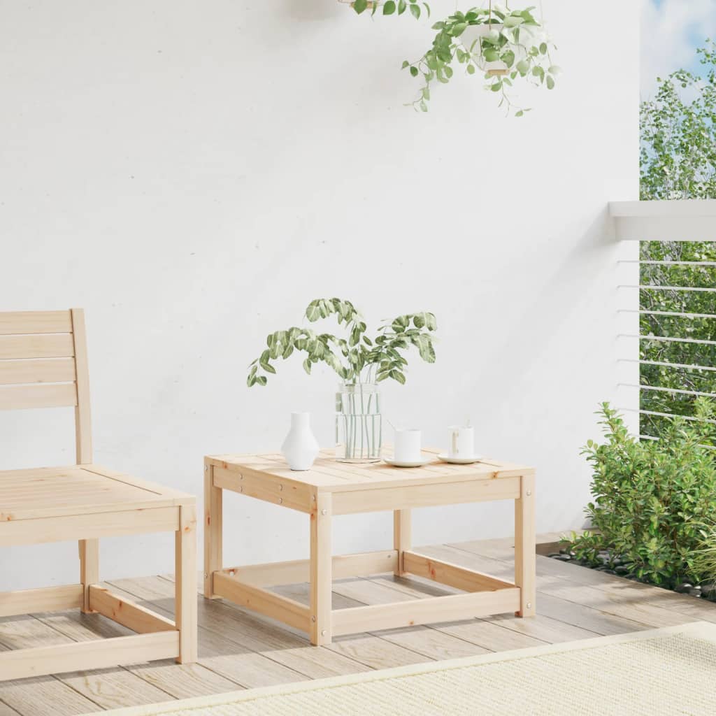 Garden Footstool | Natural Wood | Solid Pine Wood | Medium | Modular