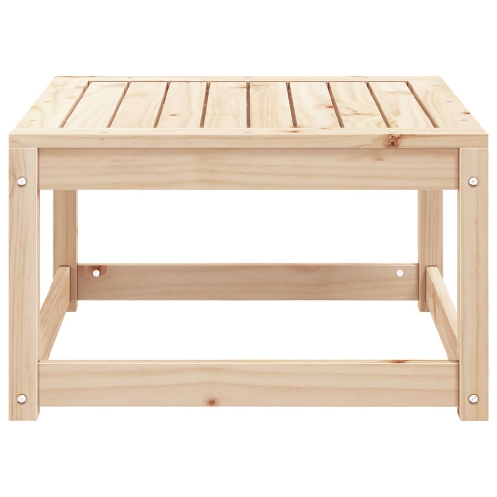Garden Footstool | Natural Wood | Solid Pine Wood | Medium | Modular