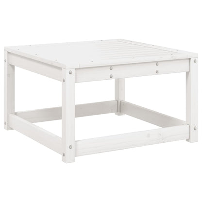 Garden Footstool | White | Solid Pine Wood | Standard | Modular