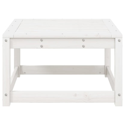 Garden Footstool | White | Solid Pine Wood | Standard | Modular
