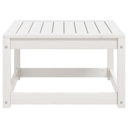 Garden Footstool | White | Solid Pine Wood | Standard | Modular