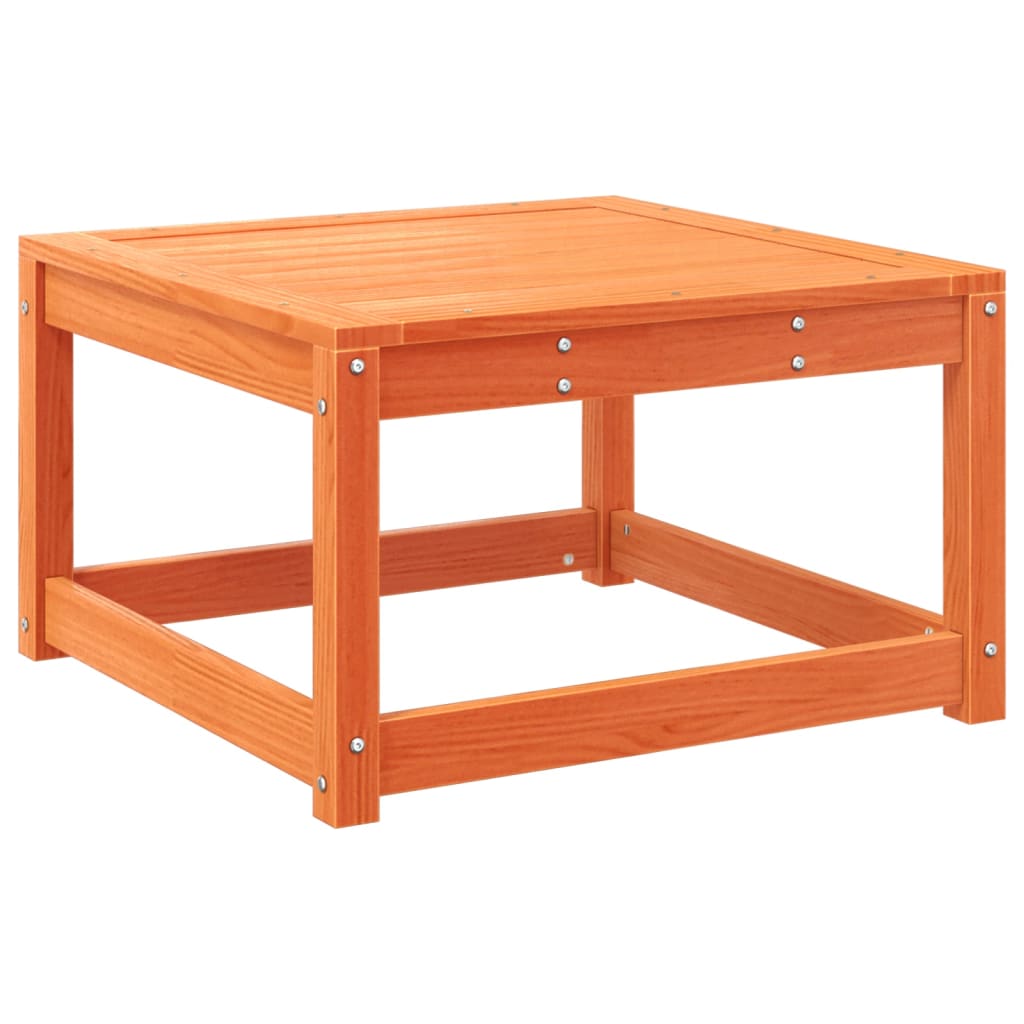 Garden Footstool | Wax Brown | Solid Pine Wood | Medium | Modular